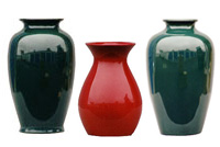 A selection of ceramics vases, suitable for flower arrangements and single flowers or buds